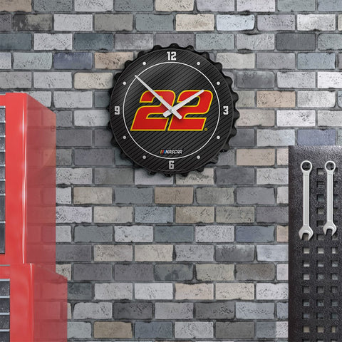 Joey Logano: Bottle Cap Wall Clock - The Fan-Brand