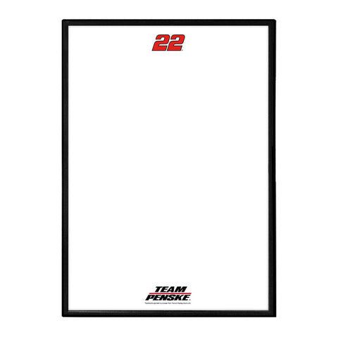 Joey Logano: Framed Dry Erase Wall Sign - The Fan-Brand