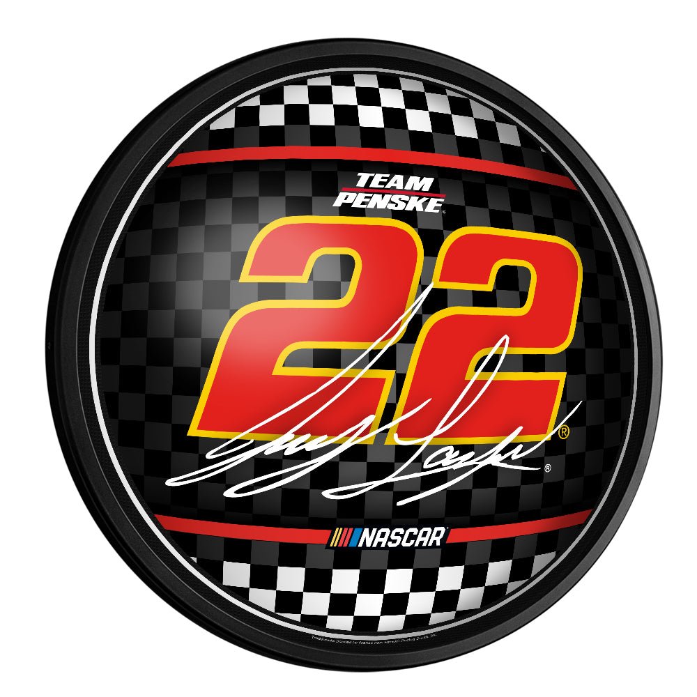 Joey Logano: Round Slimline Lighted Wall Sign - The Fan-Brand
