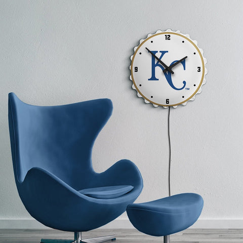 Kansas City Royals: Bottle Cap Lighted Wall Clock - The Fan-Brand