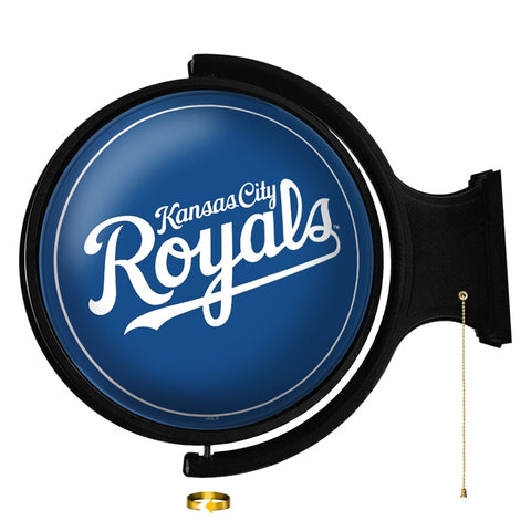 Kansas City Royals: Logo - Original Round Rotating Lighted Wall Sign - The Fan-Brand