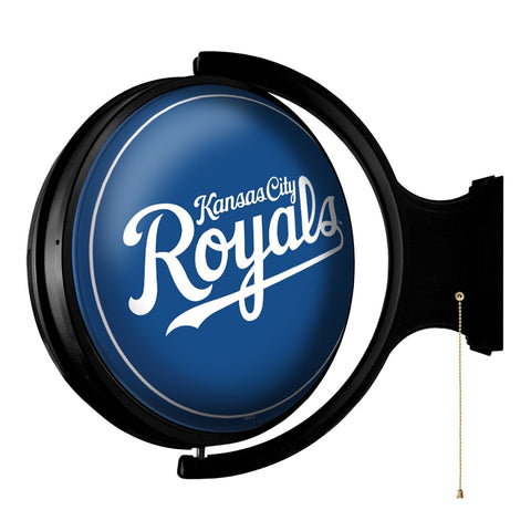 Kansas City Royals: Logo - Original Round Rotating Lighted Wall Sign - The Fan-Brand