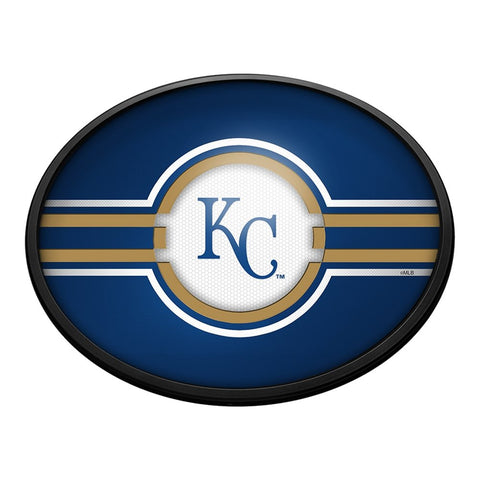 Kansas City Royals: Logo - Oval Slimline Lighted Wall Sign - The Fan-Brand