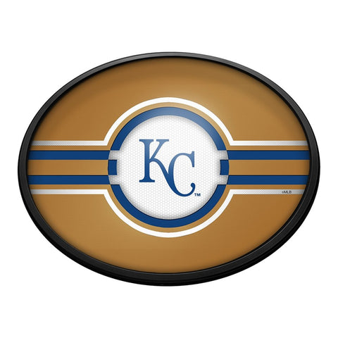 Kansas City Royals: Logo - Oval Slimline Lighted Wall Sign - The Fan-Brand