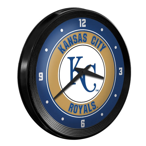 Kansas City Royals: Ribbed Frame Wall Clock - The Fan-Brand