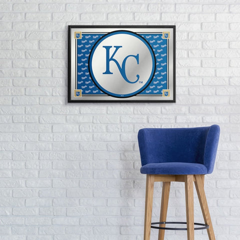 Kansas City Royals: Team Spirit - Framed Mirrored Wall Sign - The Fan-Brand