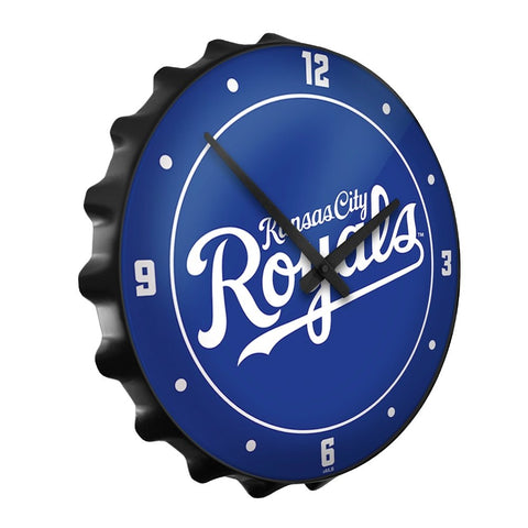 Kansas City Royals: Wordmark - Bottle Cap Wall Clock - The Fan-Brand