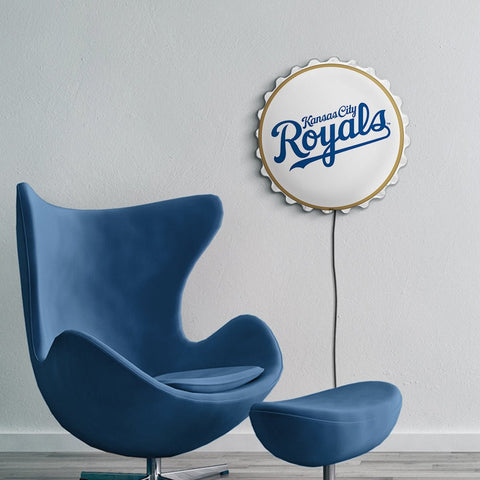 Kansas City Royals: Wordmark - Bottle Cap Wall Light - The Fan-Brand