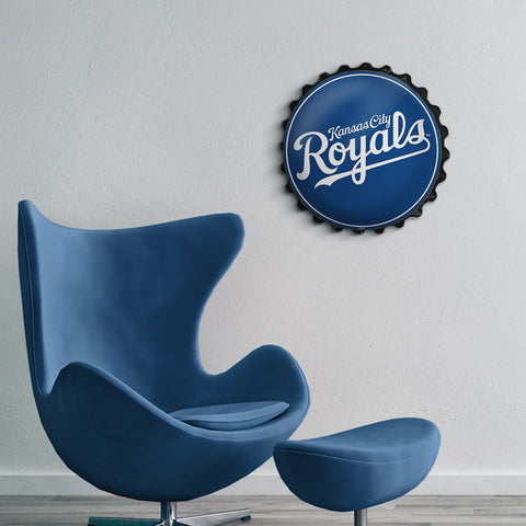Kansas City Royals: Wordmark - Bottle Cap Wall Sign - The Fan-Brand