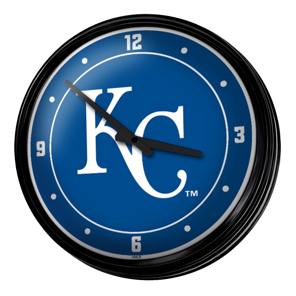 Kansas City Royals: Wordmark - Retro Lighted Wall Clock - The Fan-Brand