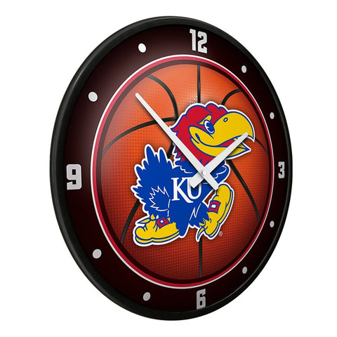 Kansas Jayhawks: Basketball - Modern Disc Wall Clock - The Fan-Brand