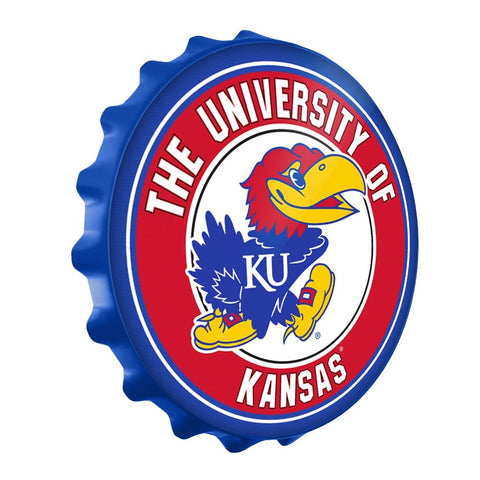 Kansas Jayhawks: Bottle Cap Wall Sign - The Fan-Brand