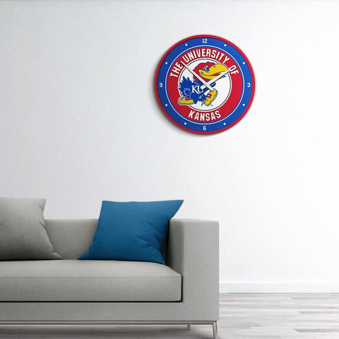 Kansas Jayhawks: Modern Disc Wall Clock - The Fan-Brand