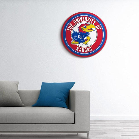 Kansas Jayhawks: Modern Disc Wall Sign - The Fan-Brand
