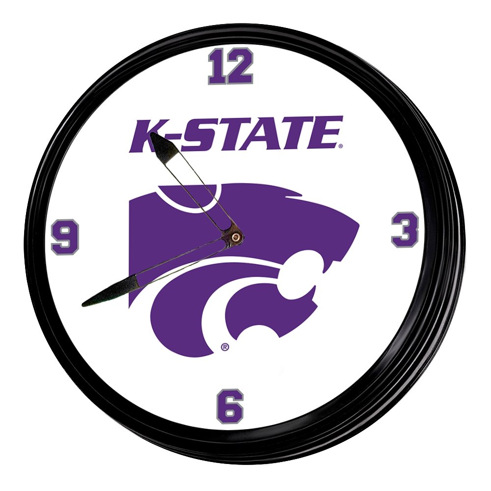 Kansas State Wildcats: K-State - Retro Lighted Wall Clock - The Fan-Brand