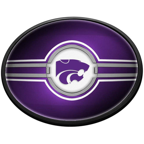 Kansas State Wildcats: Oval Slimline Lighted Wall Sign - The Fan-Brand