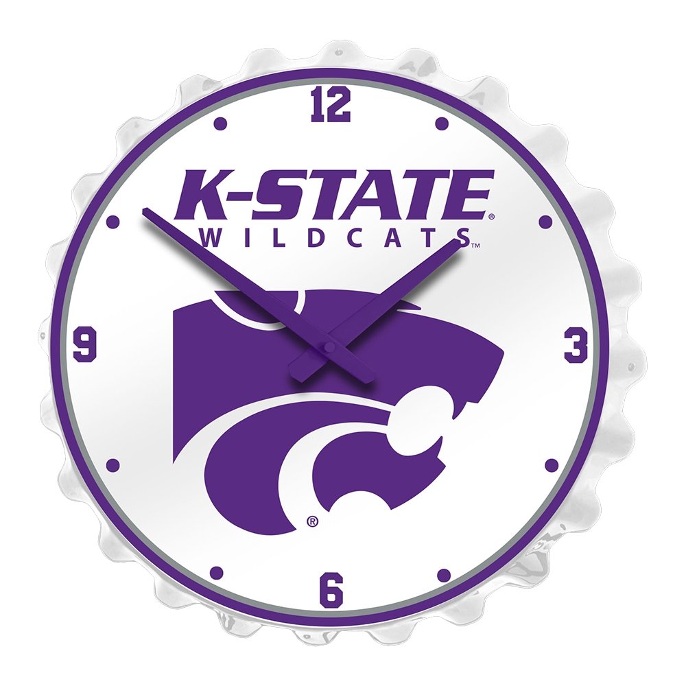 Kansas State Wildcats: Wildcats - Bottle Cap Wall Clock - The Fan-Brand