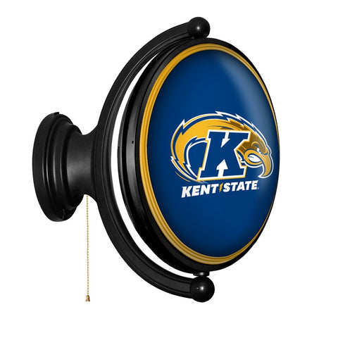 Kent State Golden Flashes: Original Oval Rotating Lighted Wall Sign - The Fan-Brand