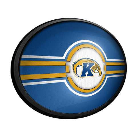 Kent State Golden Flashes: Oval Slimline Lighted Wall Sign - The Fan-Brand