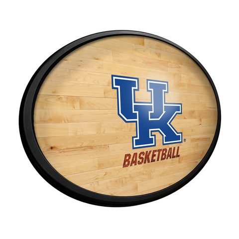 Kentucky Wildcats: Hardwood - Oval Slimline Lighted Wall Sign - The Fan-Brand