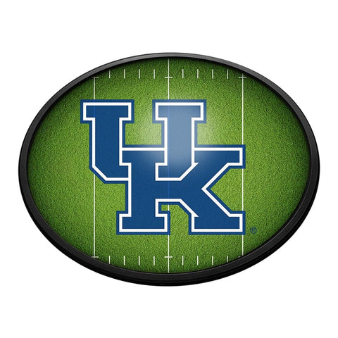 Kentucky Wildcats: On the 50 - Oval Slimline Lighted Wall Sign - The Fan-Brand