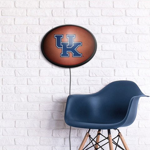Kentucky Wildcats: Pigskin - Oval Slimline Lighted Wall Sign - The Fan-Brand