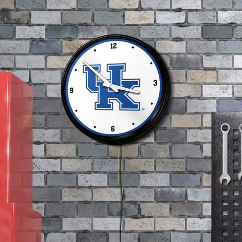 Kentucky Wildcats: Retro Lighted Wall Clock - The Fan-Brand