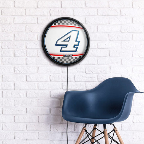 Kevin Harvick: Checkered Flag - Round Slimline Lighted Wall Sign - The Fan-Brand