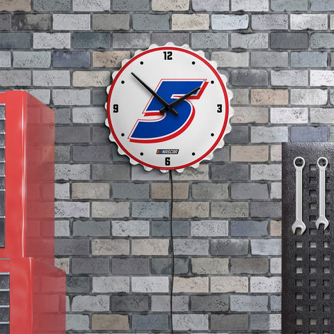 Kyle Larson: Bottle Cap Lighted Wall Clock - The Fan-Brand