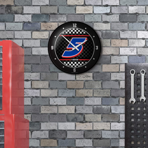 Kyle Larson: Checkered Flag - Modern Disc Wall Clock - The Fan-Brand