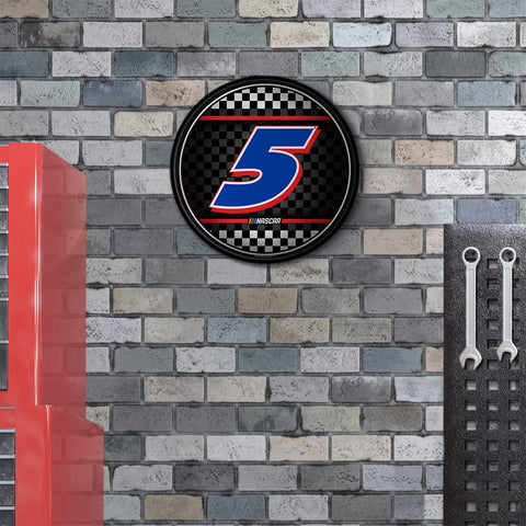 Kyle Larson: Checkered Flag - Modern Disc Wall Sign - The Fan-Brand