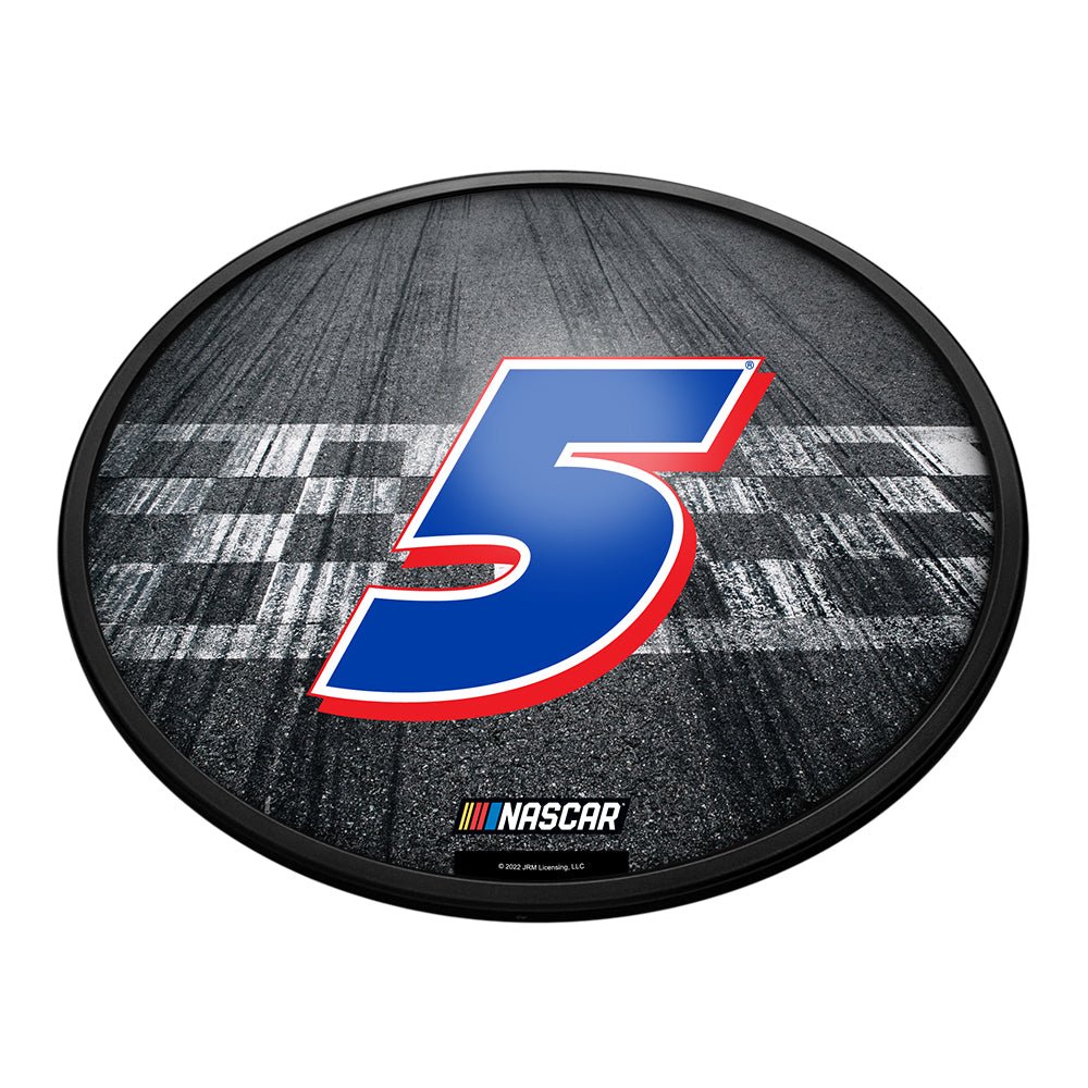 Kyle Larson: Finish Line - Oval Slimline Lighted Wall Sign - The Fan-Brand
