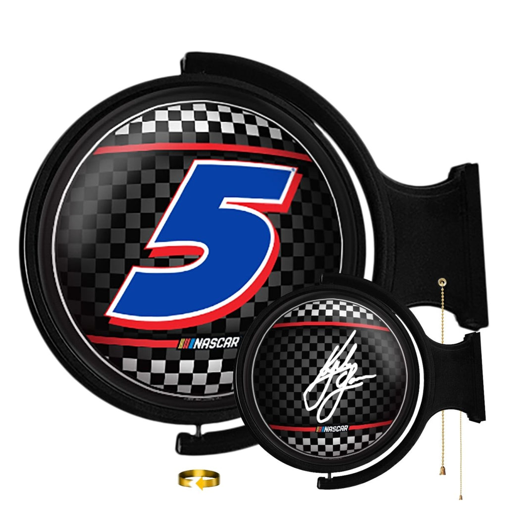 Kyle Larson: Original Round Rotating Lighted Wall Sign - The Fan-Brand
