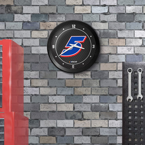 Kyle Larson: Ribbed Frame Wall Clock - The Fan-Brand