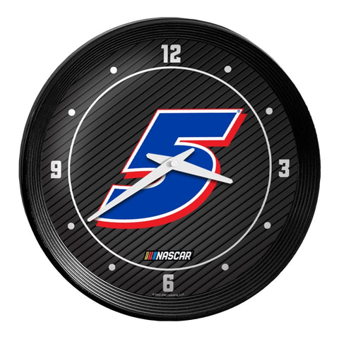 Kyle Larson: Ribbed Frame Wall Clock - The Fan-Brand