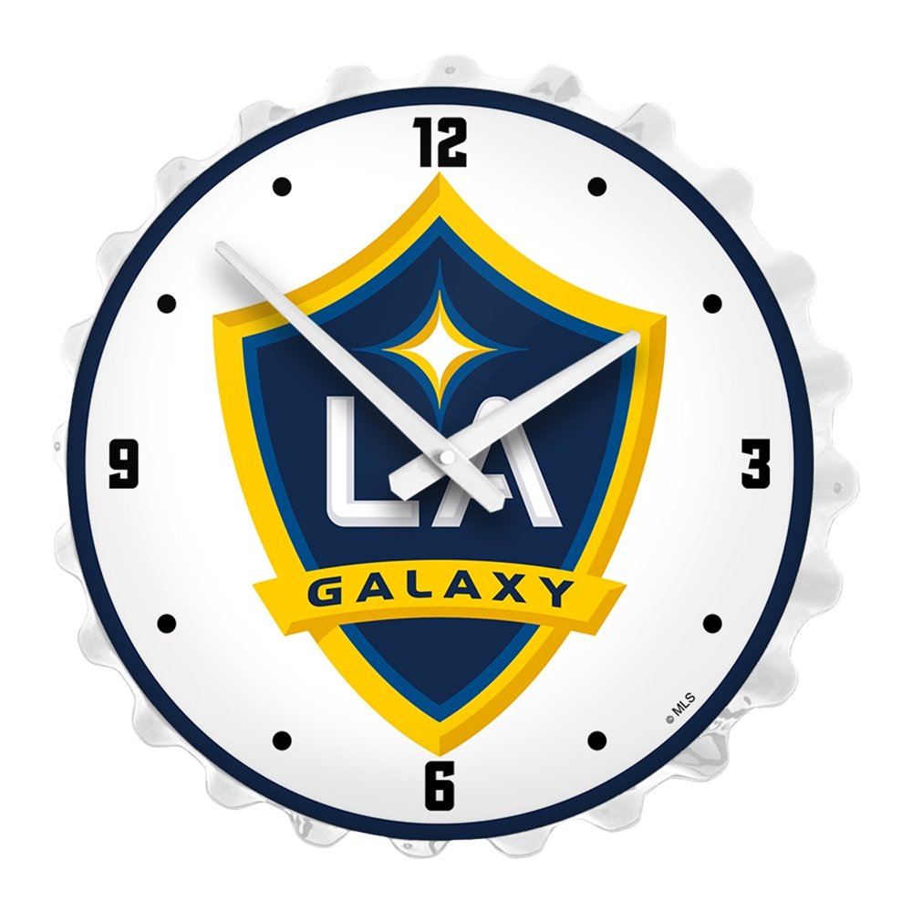 LA Galaxy: Bottle Cap Lighted Wall Clock - The Fan-Brand