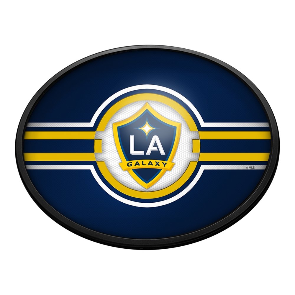 LA Galaxy: Oval Slimline Lighted Wall Sign - The Fan-Brand