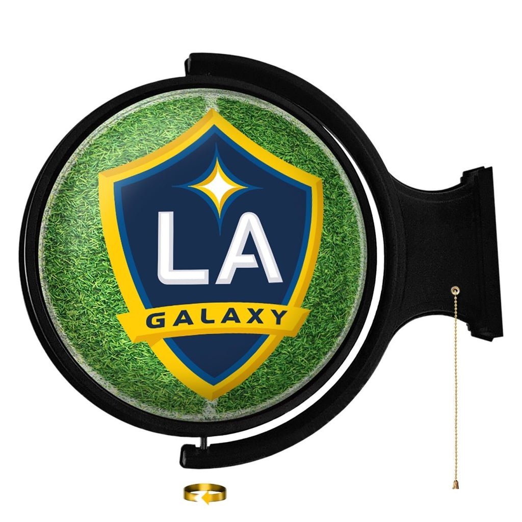 LA Galaxy: Pitch - Original Round Rotating Lighted Wall Sign - The Fan-Brand