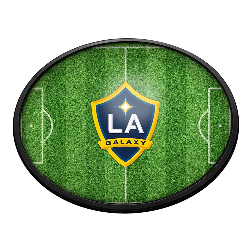 LA Galaxy: Pitch - Oval Slimline Lighted Wall Sign - The Fan-Brand