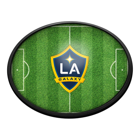 LA Galaxy: Pitch - Oval Slimline Lighted Wall Sign - The Fan-Brand