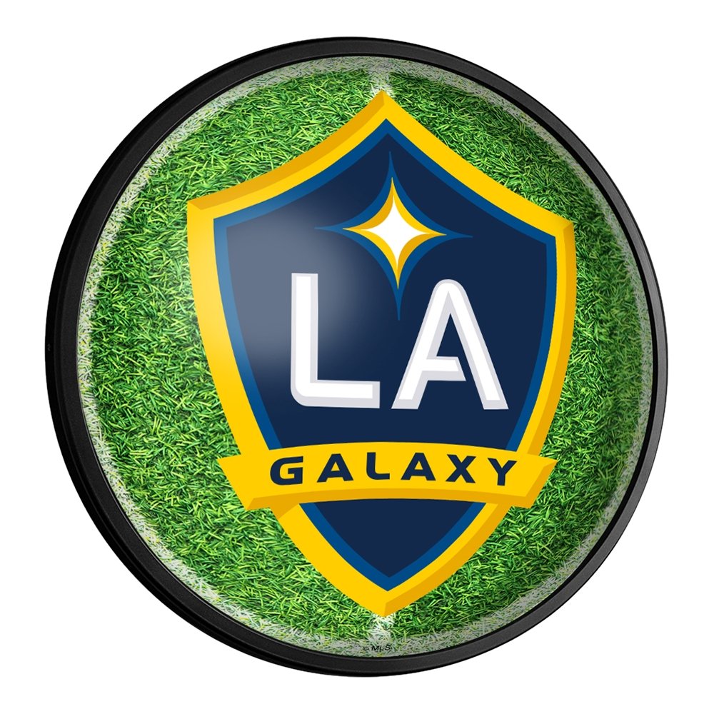 LA Galaxy: Pitch - Round Slimline Lighted Wall Sign - The Fan-Brand