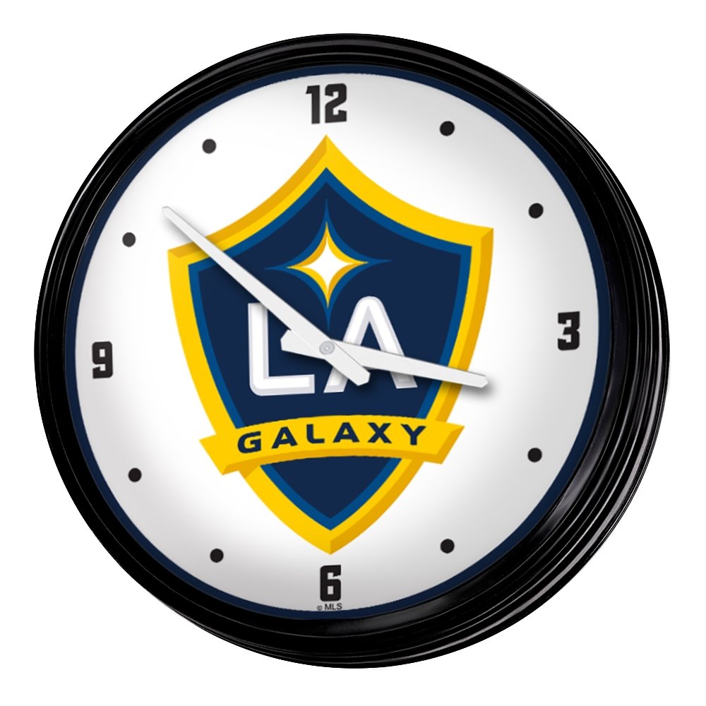 LA Galaxy: Retro Lighted Wall Clock - The Fan-Brand