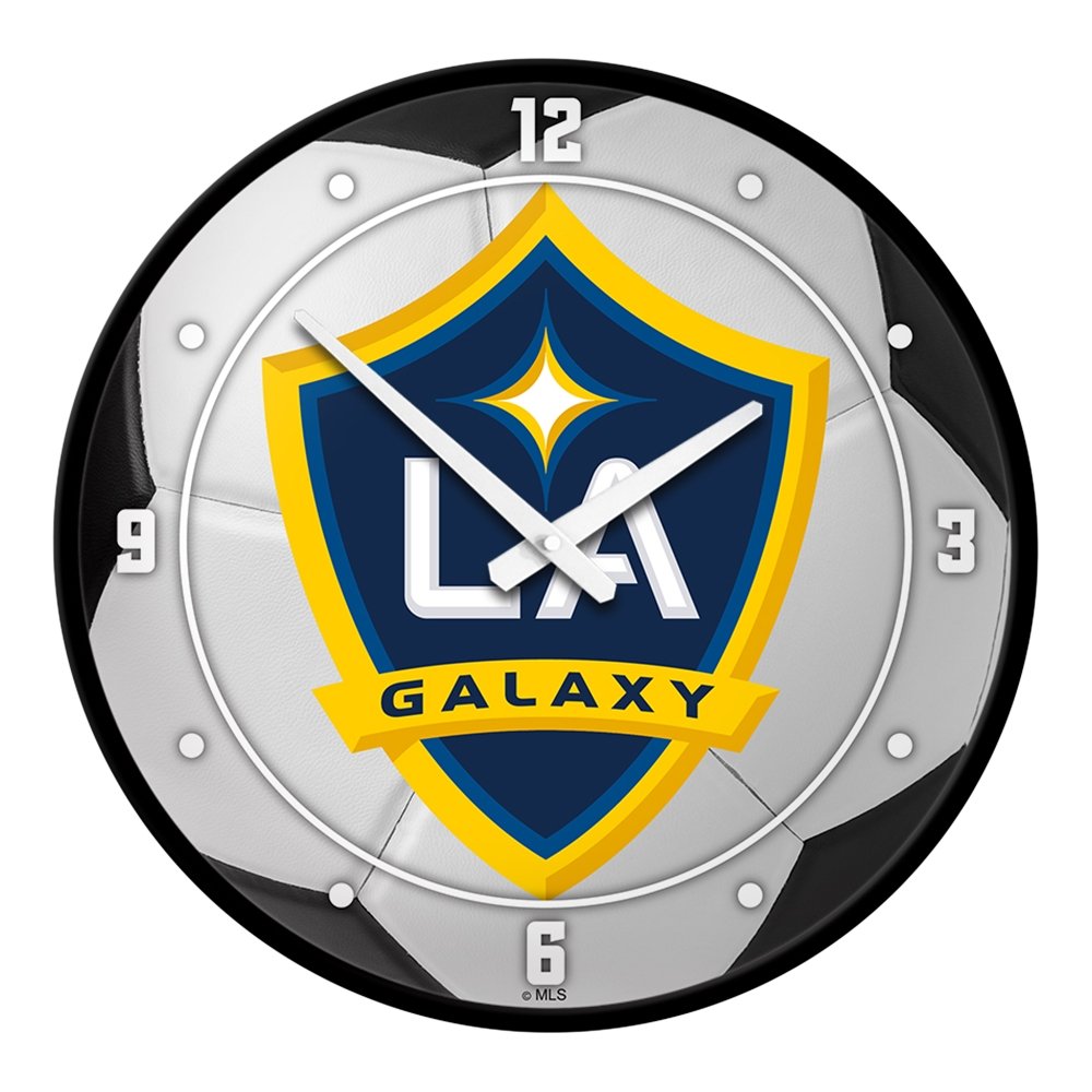 LA Galaxy: Soccer Ball - Modern Disc Wall Clock - The Fan-Brand