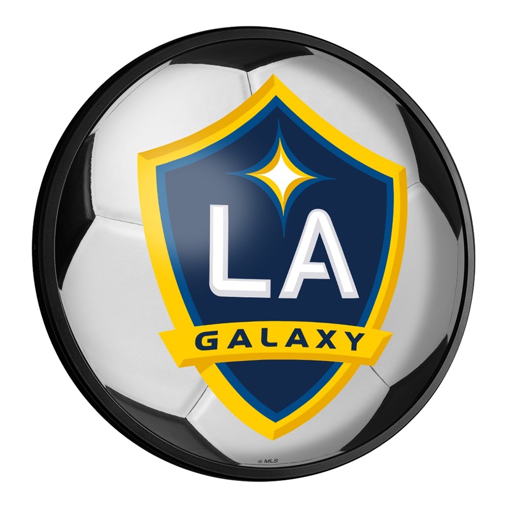 LA Galaxy: Soccer - Round Slimline Lighted Wall Sign - The Fan-Brand