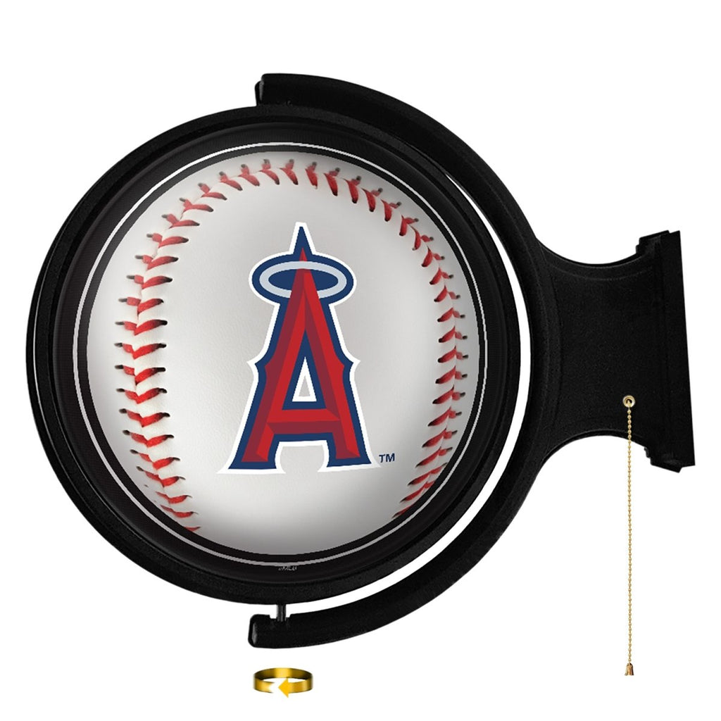 Los Angeles Angels: Baseball - Original Round Rotating Lighted Wall Sign - The Fan-Brand