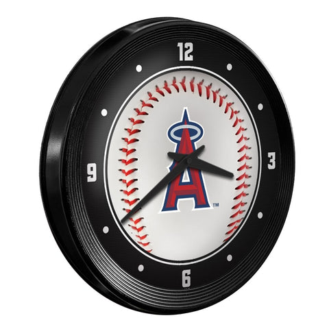 Los Angeles Angels: Baseball - Ribbed Frame Wall Clock - The Fan-Brand