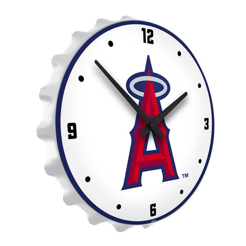 Los Angeles Angels: Bottle Cap Lighted Wall Clock - The Fan-Brand