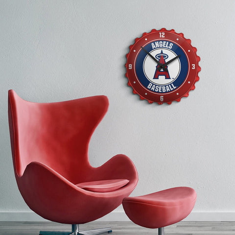 Los Angeles Angels: Bottle Cap Wall Clock - The Fan-Brand