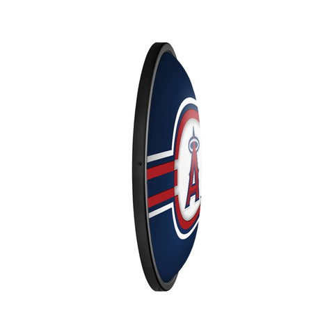 Los Angeles Angels: Oval Slimline Lighted Wall Sign - The Fan-Brand