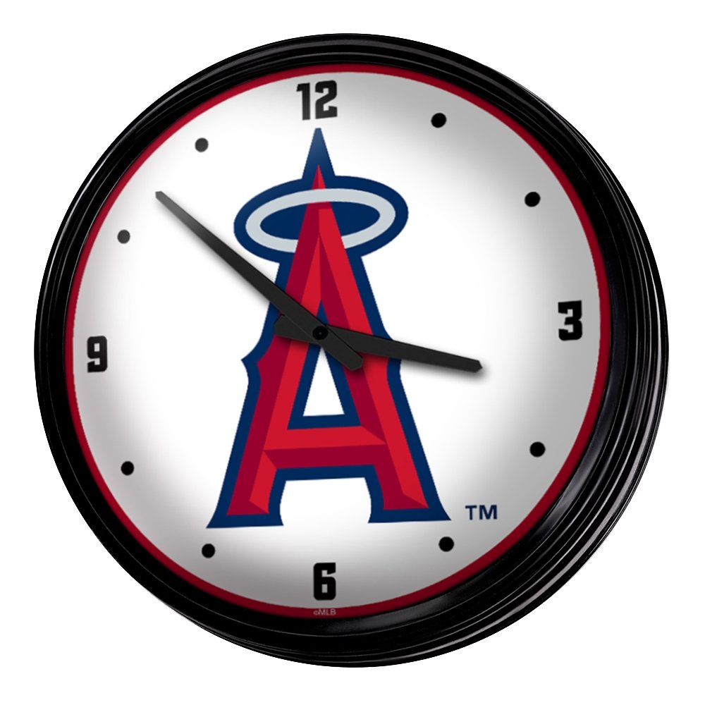 Los Angeles Angels: Retro Lighted Wall Clock - The Fan-Brand